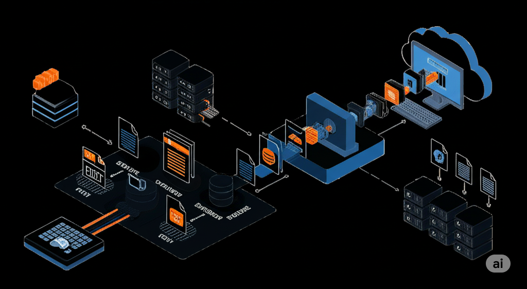 Healthcare Data Migration Illustration